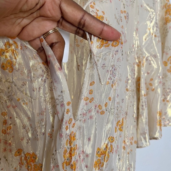 Zadig & Voltaire Roze Floral Lamé Dress - Picture 8 of 11